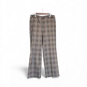 Soho Women's Plaid Pants - Black and Gray Checkered size Large